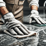 Cleaning granite surface to remove grime and sealant